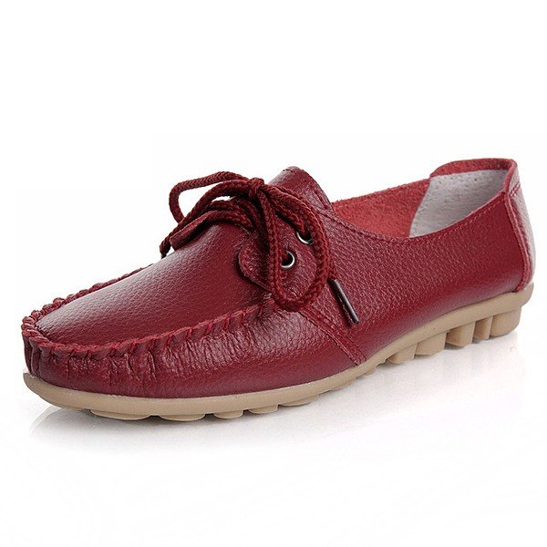 Fashion Leather Casual Shoes Flat Loafers