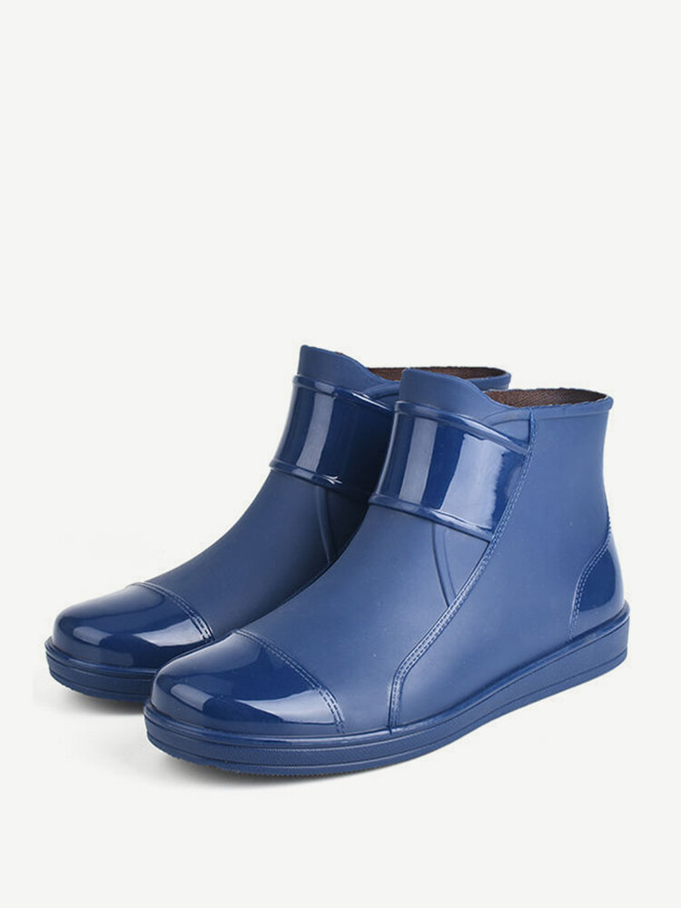 Men Waterproof Warm Lined Slip Resistant Soft Comfy Rain Boots