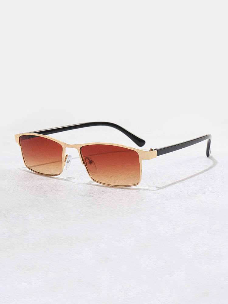 Unisex Resin Small Frame Square Frame Tinted Lens Travel Driving UV Protection Sunglasses