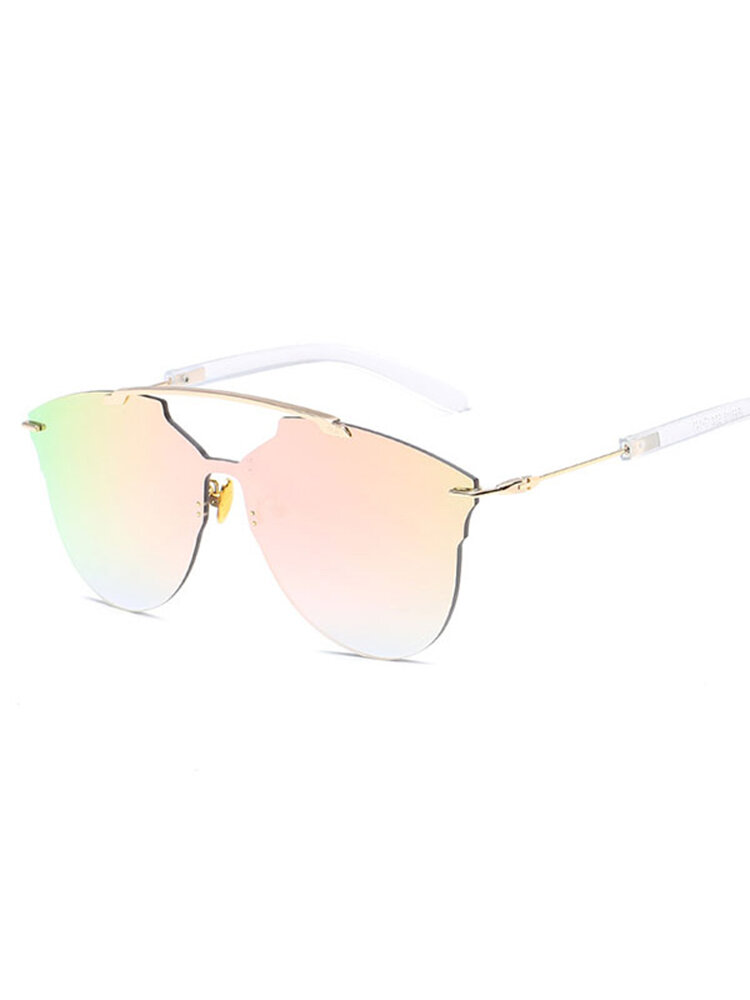 Men Women Thin Metal Frame Sunglasses Casual Outdoor Anti-UV HD Eyeglaases