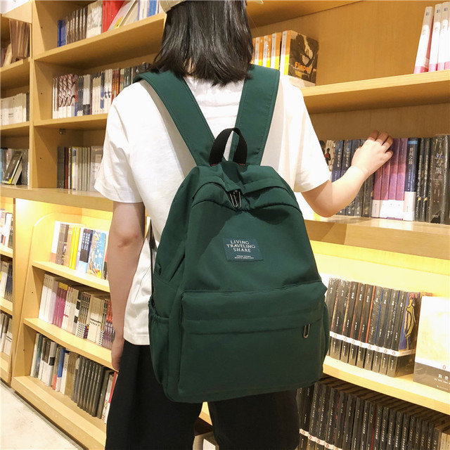 Nylon Backpack Female New Wild Fashion Simple High Junior High School Student Bag Female Campus Backpack