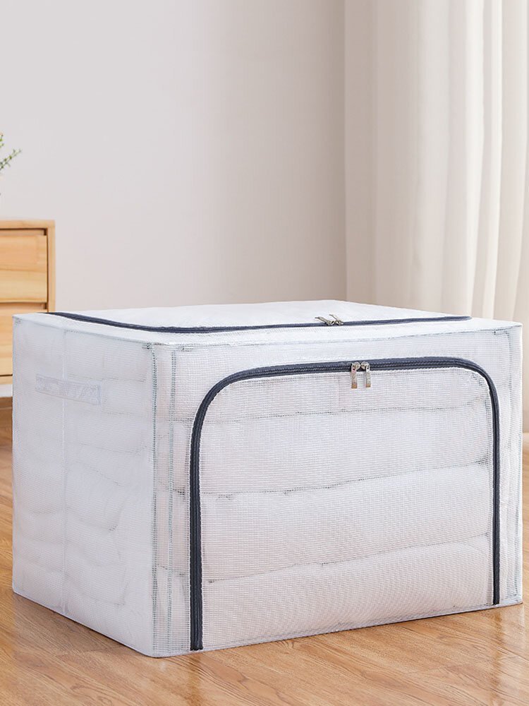 1 Pc 60/80/110L Transparent Storage Box Quilt Clothes Folding Breathable Clothes storage box Organizer