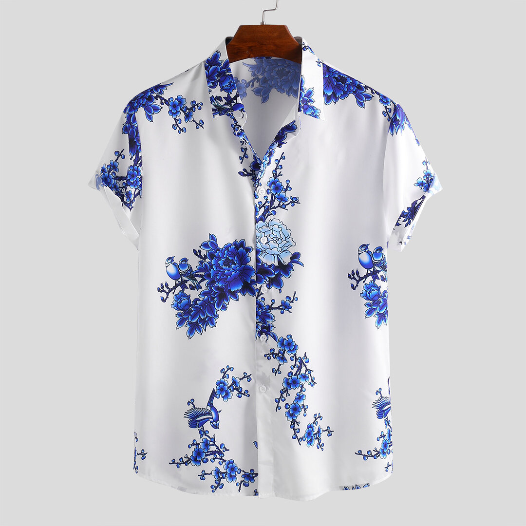 Porcelain Floral Printed Shirt 