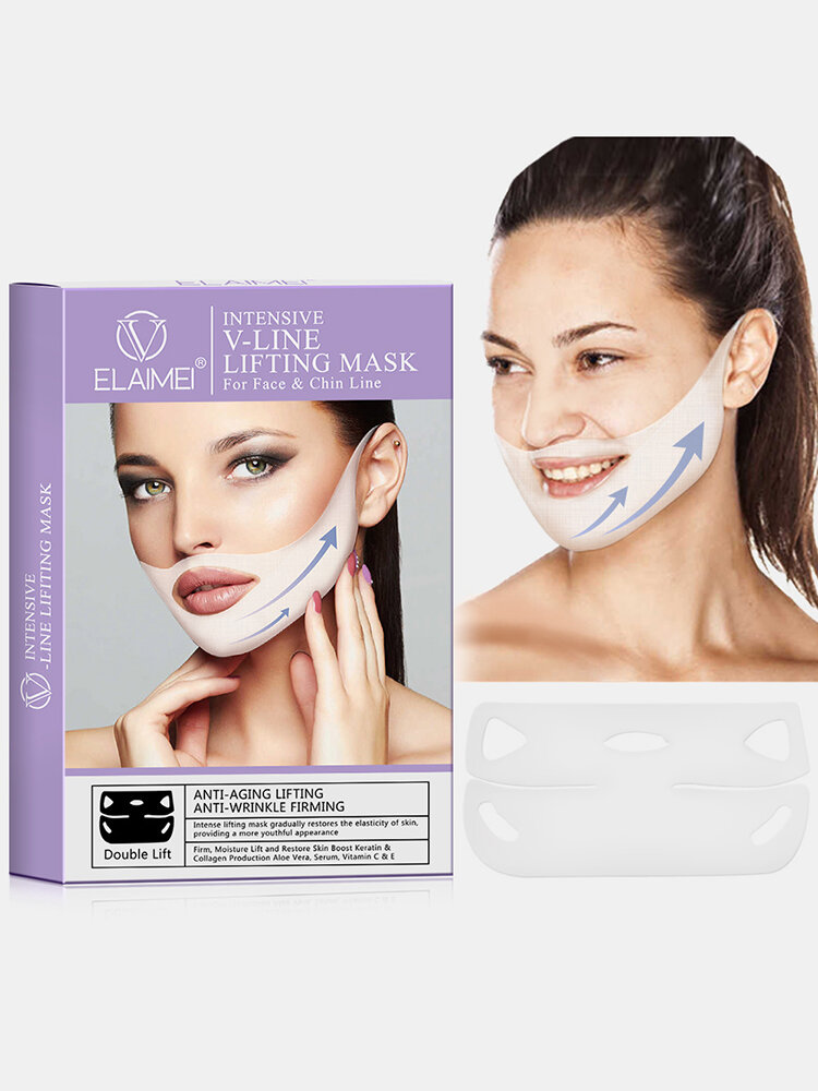 4 Pcs Face Llifting Firming Mask V Line Chin Slimming Moisturizing Mask Skin Care