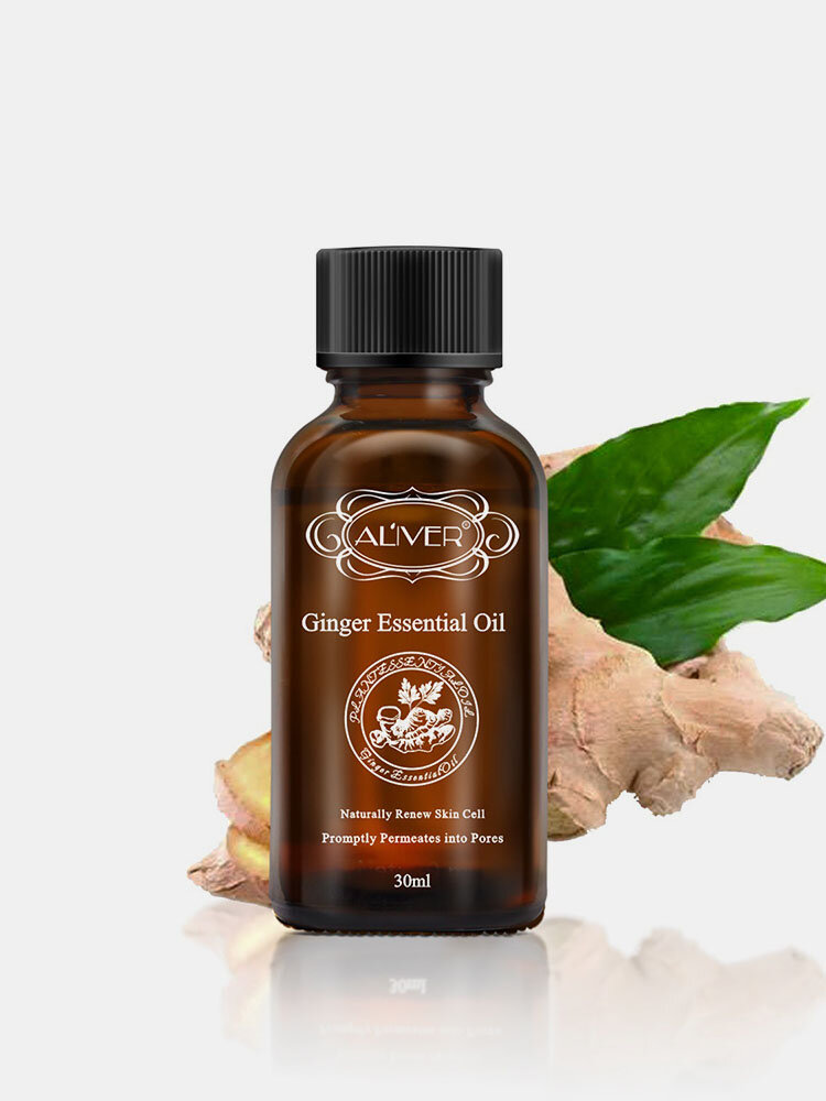 30ml Natural Ginger Massage Essential Oil Fever Massage Remove Dampness Meridian Therapy Body Lotion