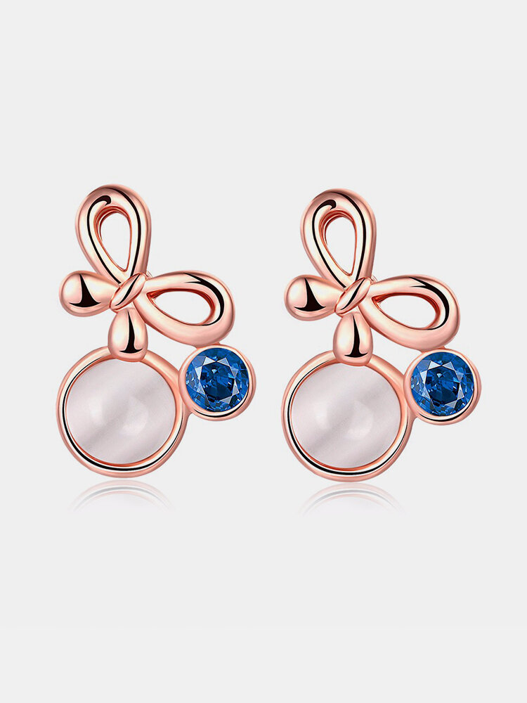 INALIS® Bowknot Opal Crystal Earrings for Women Gift