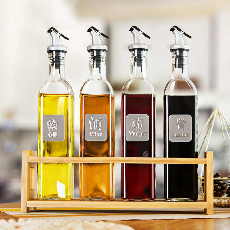 

1Pc Glass Sauce Vinegar Oil Bottle Oil Dispenser Container Gravy Boats Condiment Seasoning Bottle Olive Oil Dispenser Ki, #01;#02;#03;#04
