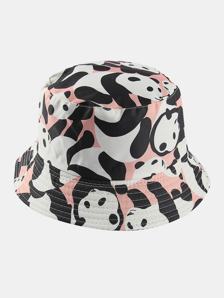 

Women & Men Double-Sided Animals Panda Pattern Casual Cute Bucket Hat, Pink;brown;khaki;white
