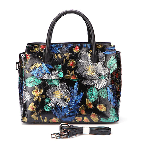 Hot-sale designer Genuine Leather Hand-painted Vintage Handbag Shoulder Bag For Women Online ...