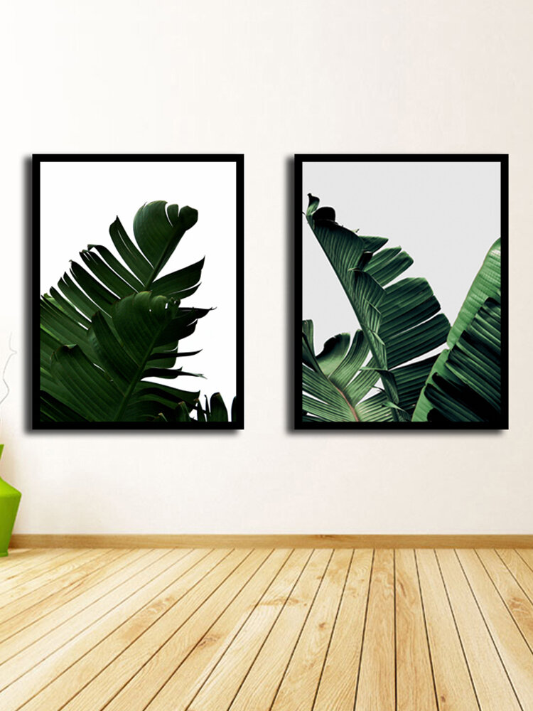 

Miico Hand Painted Combination Decorative Paintings Botanic Leaves Paintings Wall Art For Home Decor