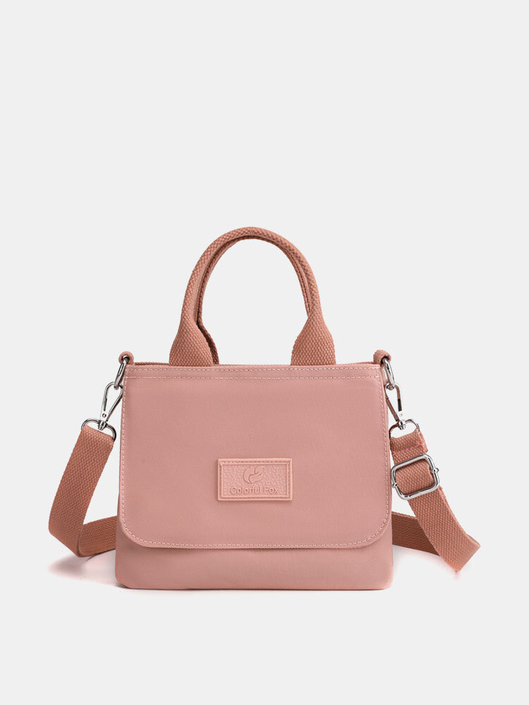 Women Nylon Brief Multi-Carry Large Capacity Solid Color Crossbody Bag Handbag