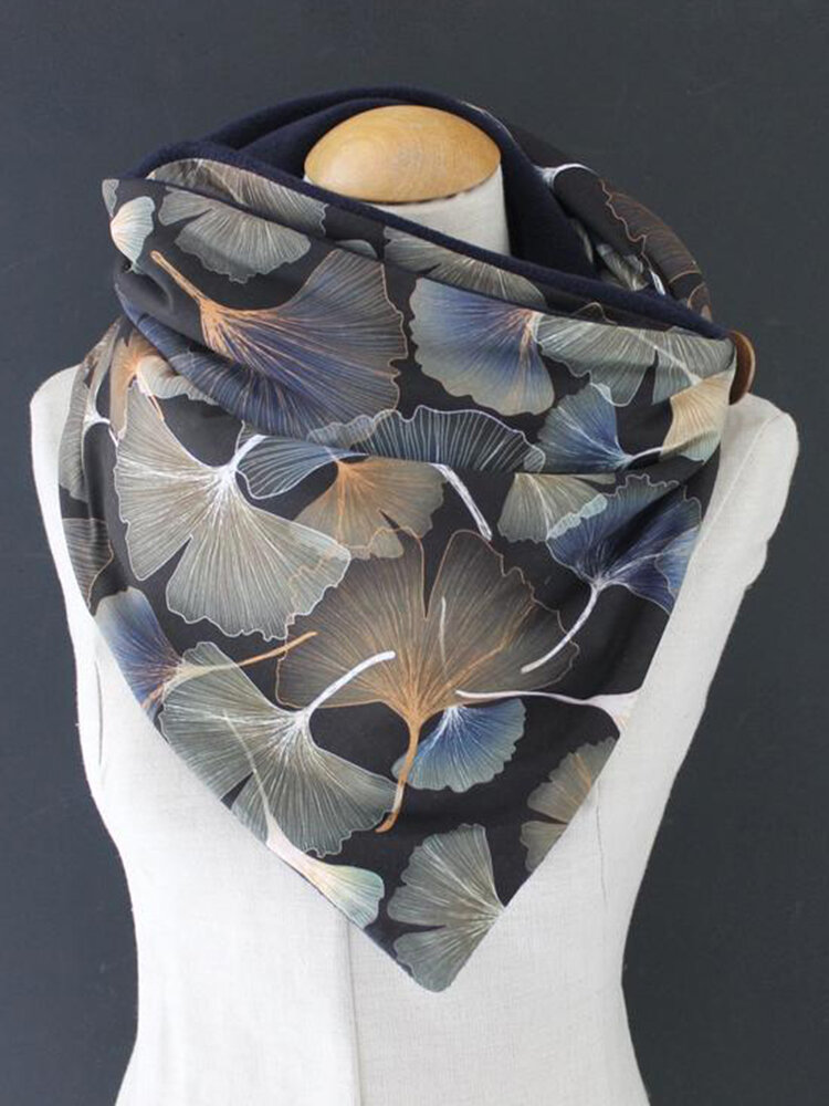 Women Casual All-match Thick Warmth Shawl Printed Scarf