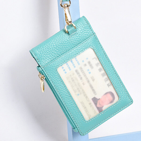 Genuine Leather Candy Color Card Holder Hang Bags 