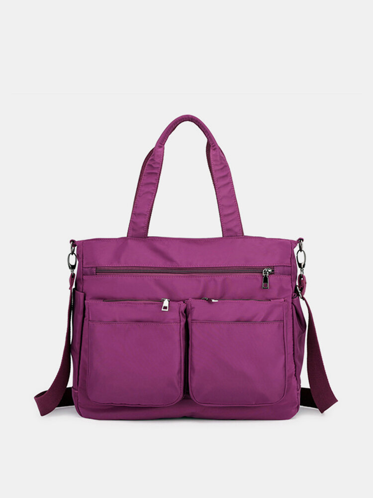 Women Nylon Large Capacity Handbag Multi-pocket Crossbody Bag