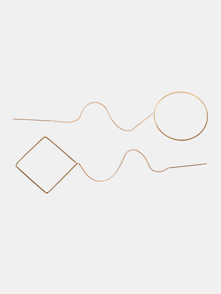 Модный стильный геометрический нитевдеватель Серьги Серебро 925 пробы Серьги Золото Серьги для Женское Подарок