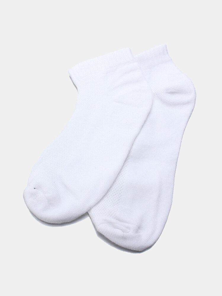 Unisex Ankle Crew Socks Casual Cotton Sport Short Socks Breathable Net Hole Design Socks