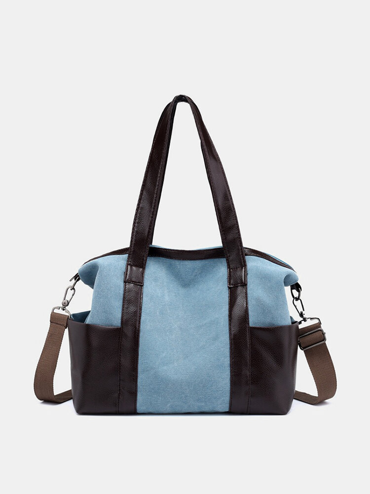 Canvas Large Capacity Tote Handbag Shoulder Bag For Women