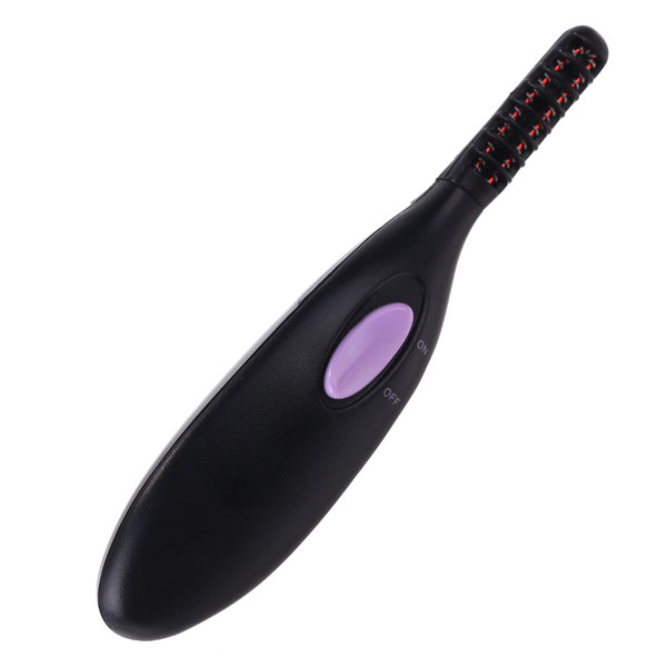 

Portable Electric Eyelash Curler Heated Eyelashes Brush Eyelashes Curling Makeup Cosmetic Tool, Black