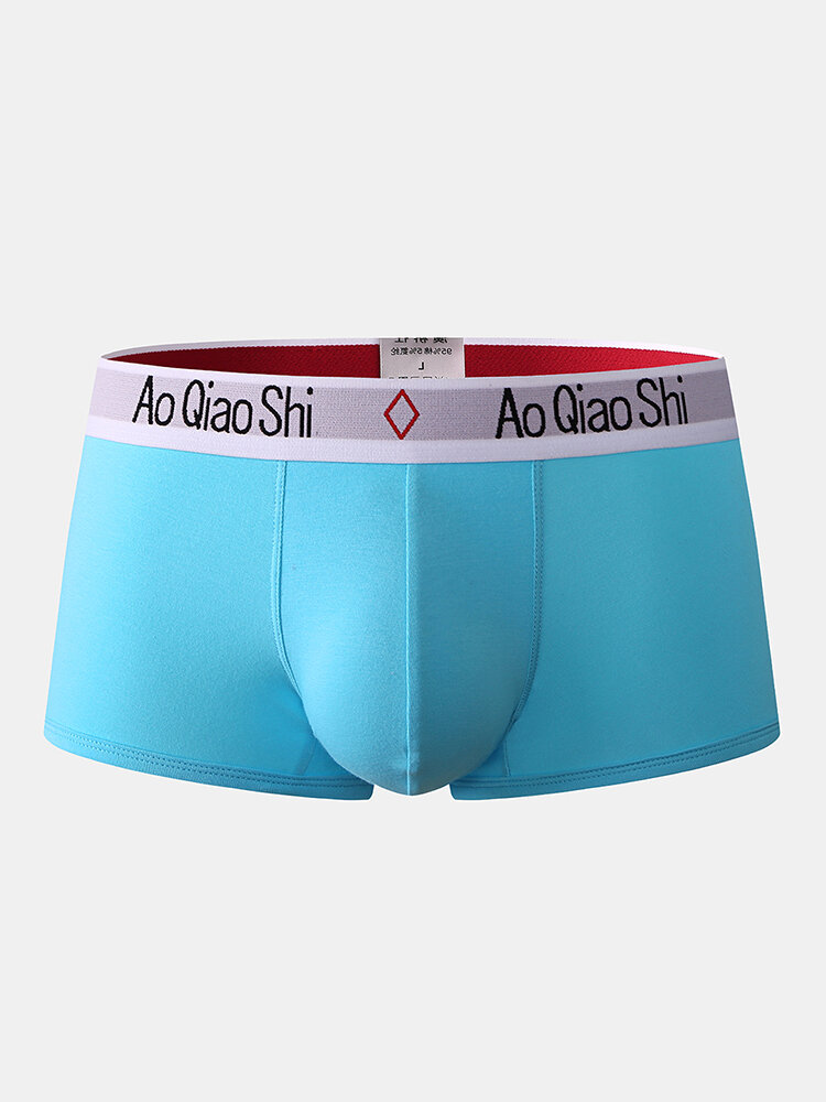 

Men Comfortabel Breathable Cotton Pouch Underwear Character Print Belt Pouch Soft Boxer Briefs, Black;khaki;light blue;white;red