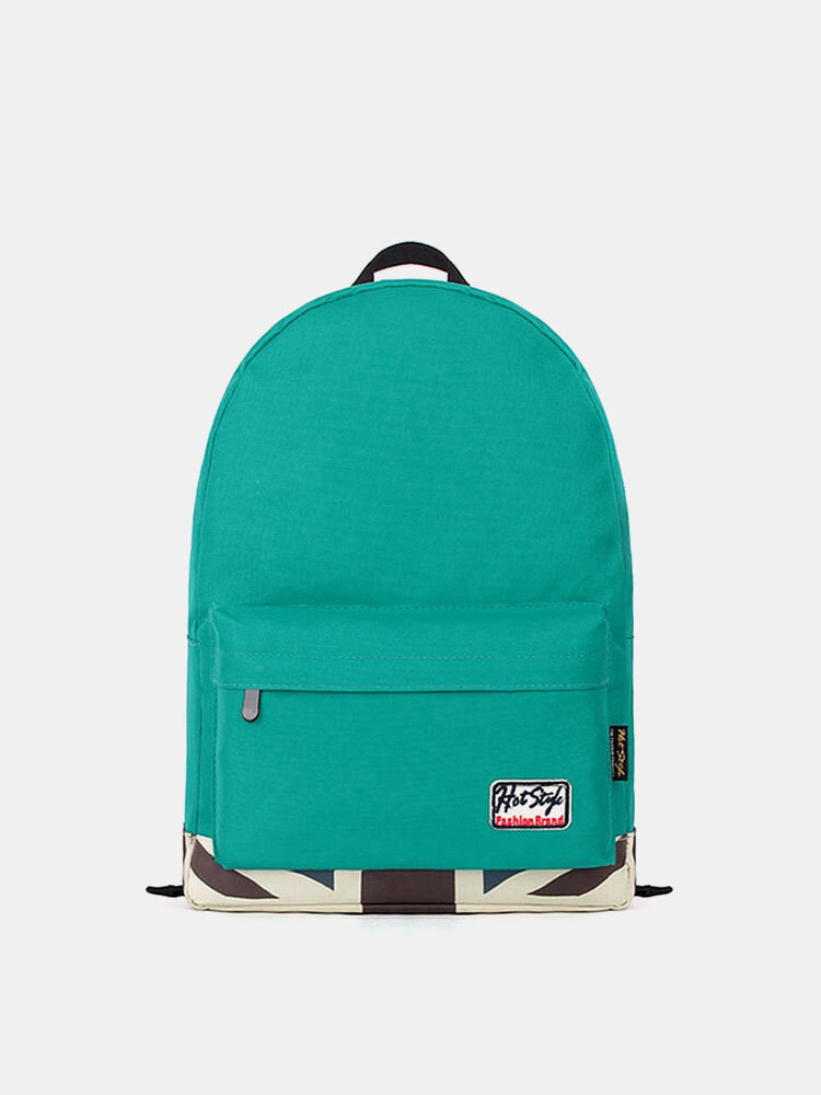 Women Candy Color College Style Canvas Backpack