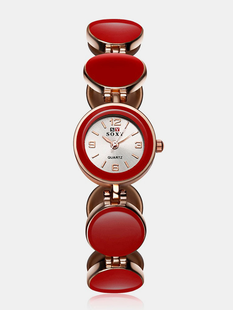 SOXY Luxury Watch امرأة بسيطة دائرية Watch الحد الأدنى Watches