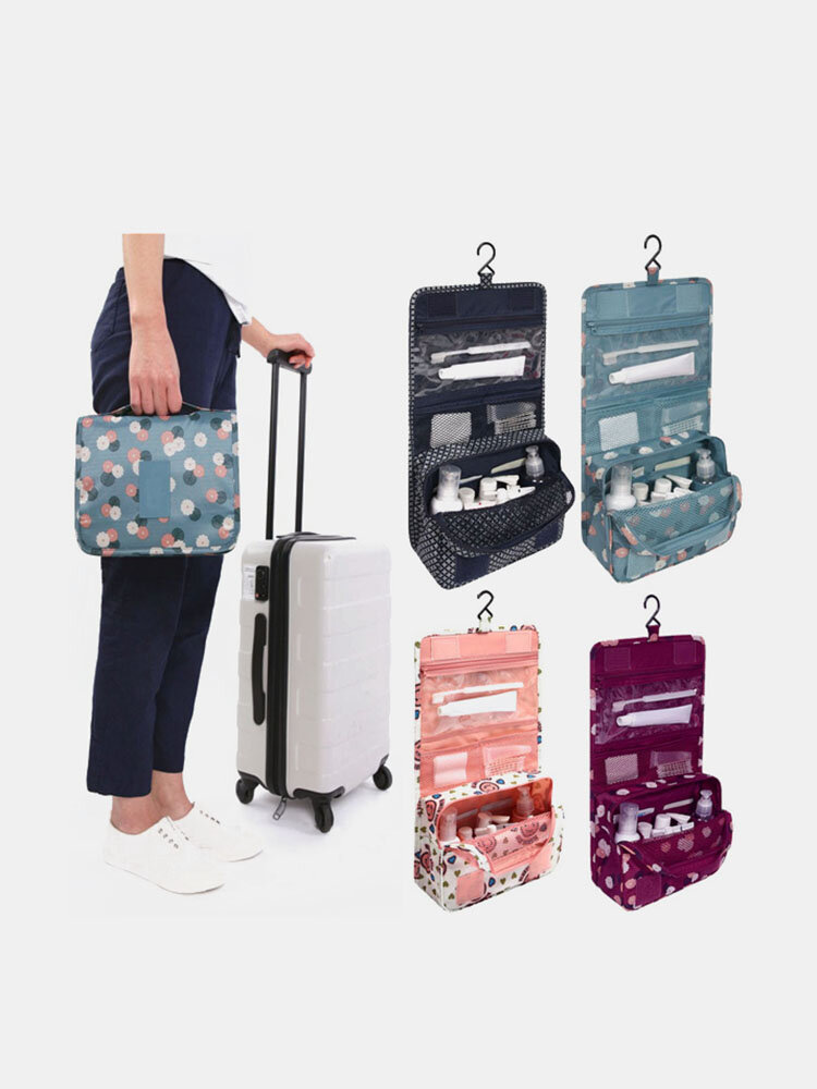 Women Travel Cosmetic Makeup Storage Bag  Hanging Organizer Bag