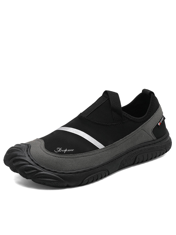 Men Rubber Toe Cap Light Weight Slip On Casual Running Walking Shoes