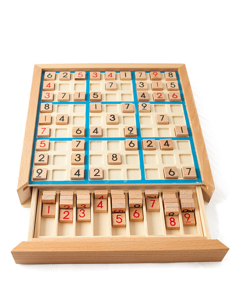Wooden Sudoku Nine Palace Game Chess Pupils Logic Thinking Children Puzzle Game Toy Chess Board
