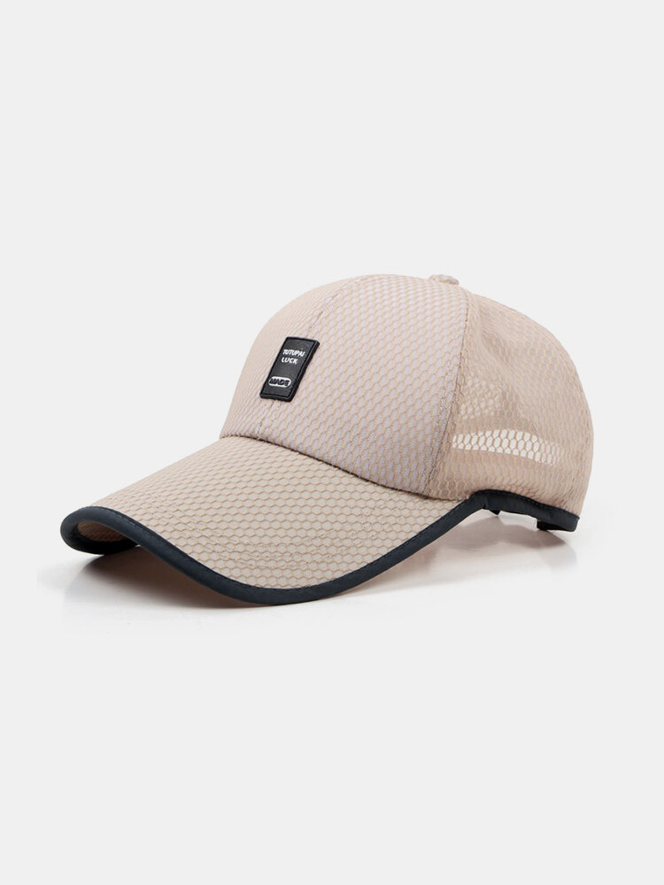Mens Womens Summer Acrylic Mesh Visor Baseball Cap Outdoor Casual Breathable Adjustable Sports Hat