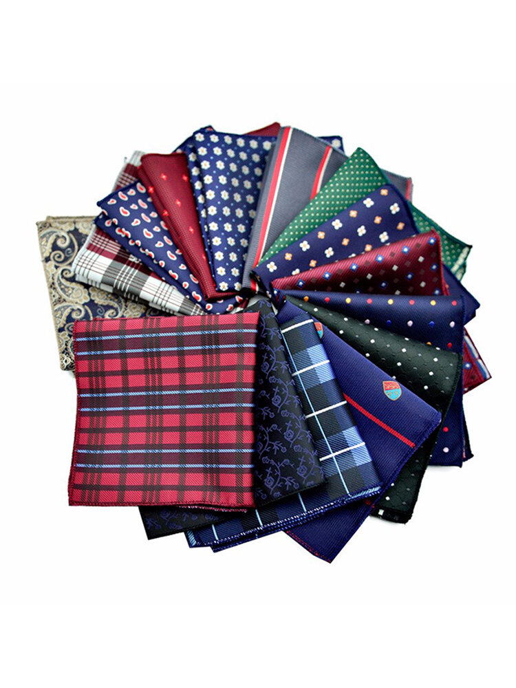 Square Dot Western Style Handkerchief for Men Suit  Paisley Pocket Tie Handkerchiefs