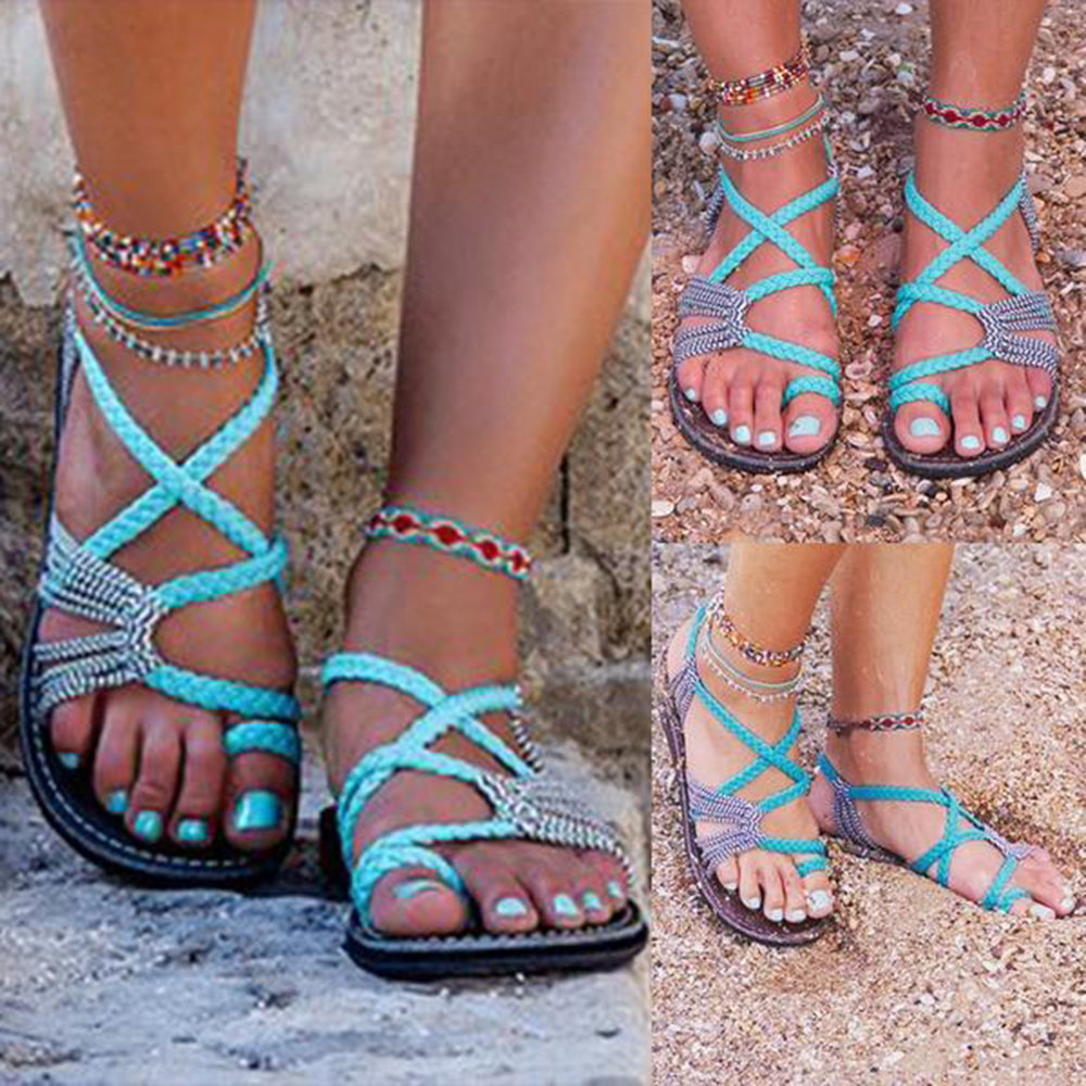 Color Match Clip Toe Breathable Flat Summer Ghillie Sandals