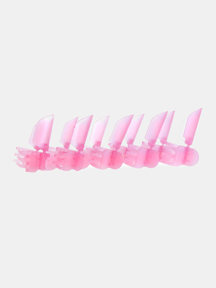 10Pcs/Set Nail Polish Protection Clips Nails Tools Manicure Varnish Protector Covers Pink