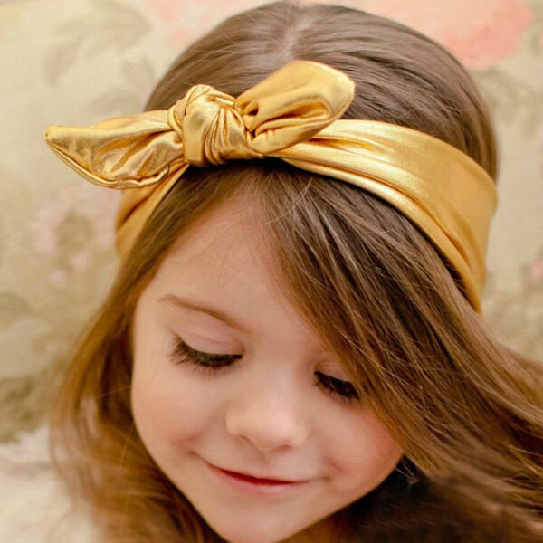 Toddler Baby Child Girls Cute Fashion Mini Bowknot Hairband Elastic Headband 