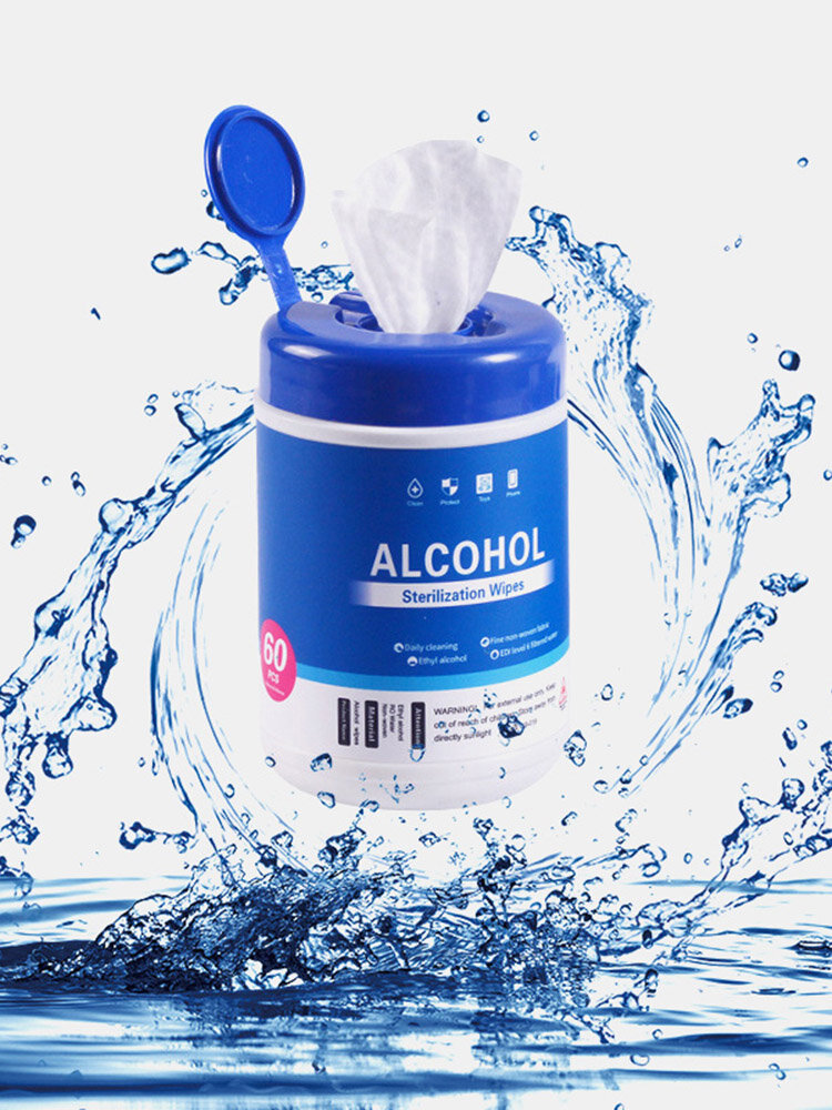 75% Alcohol Canned Sterilization Alcohol-pads Barrel Disinfection Wipes 60 Pumping Extract Wipes