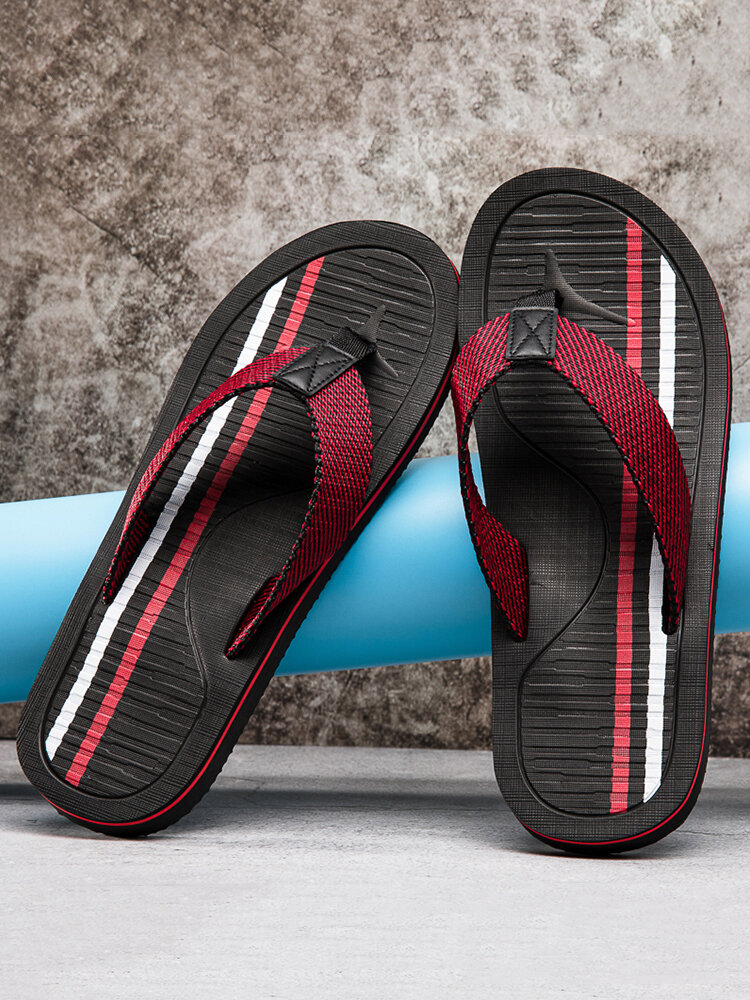 Men Beach Outdoor Slip On Summer Casual Flip Flop Slippers