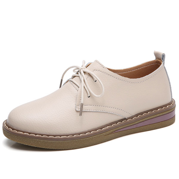 Lace Up British Style Casual Shoes For Women