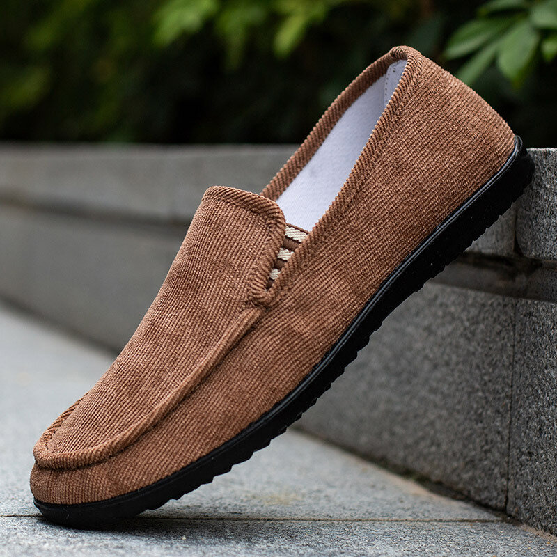 Men Old Peking Style Cloth Slip On Soft  Casual Loafers