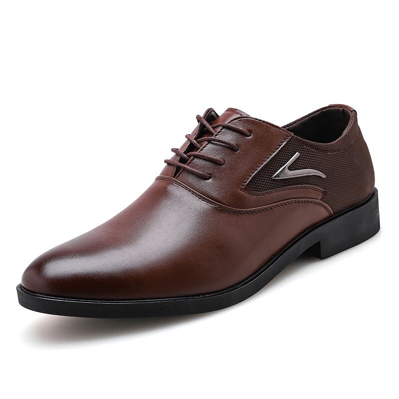 Men Comfy Non Slip Soft Sole Business Casual Leather Shoes