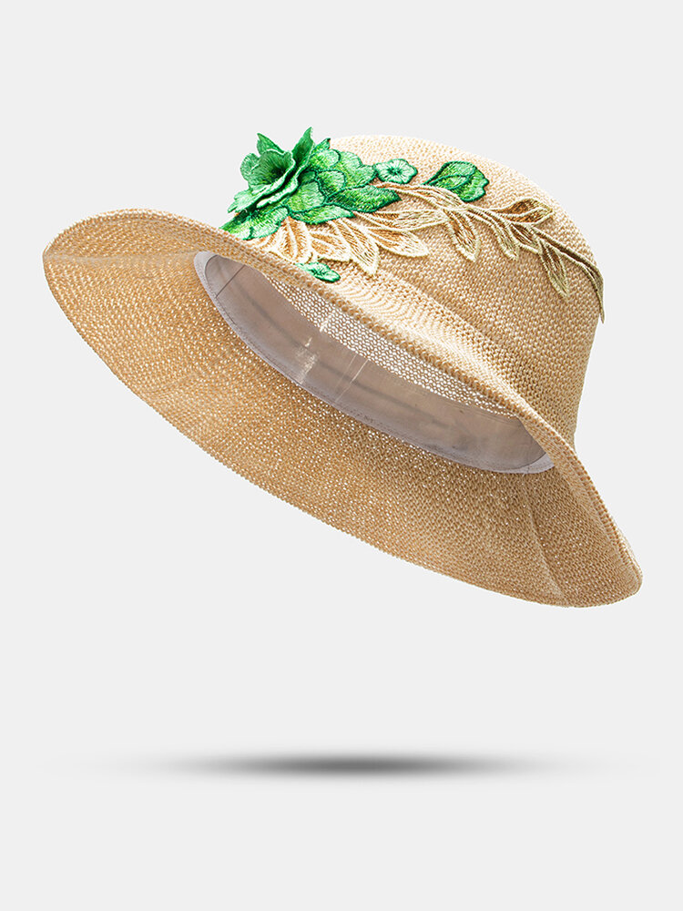 Ethnic Style Retro Embroidery Printed Straw Hat