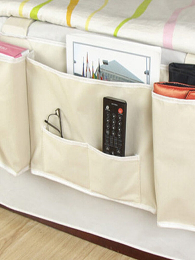 

Bedside Hanging Bag Waterproof Oxford Magazine Book Storage Bag Car Seat Multi-Pocket Bag