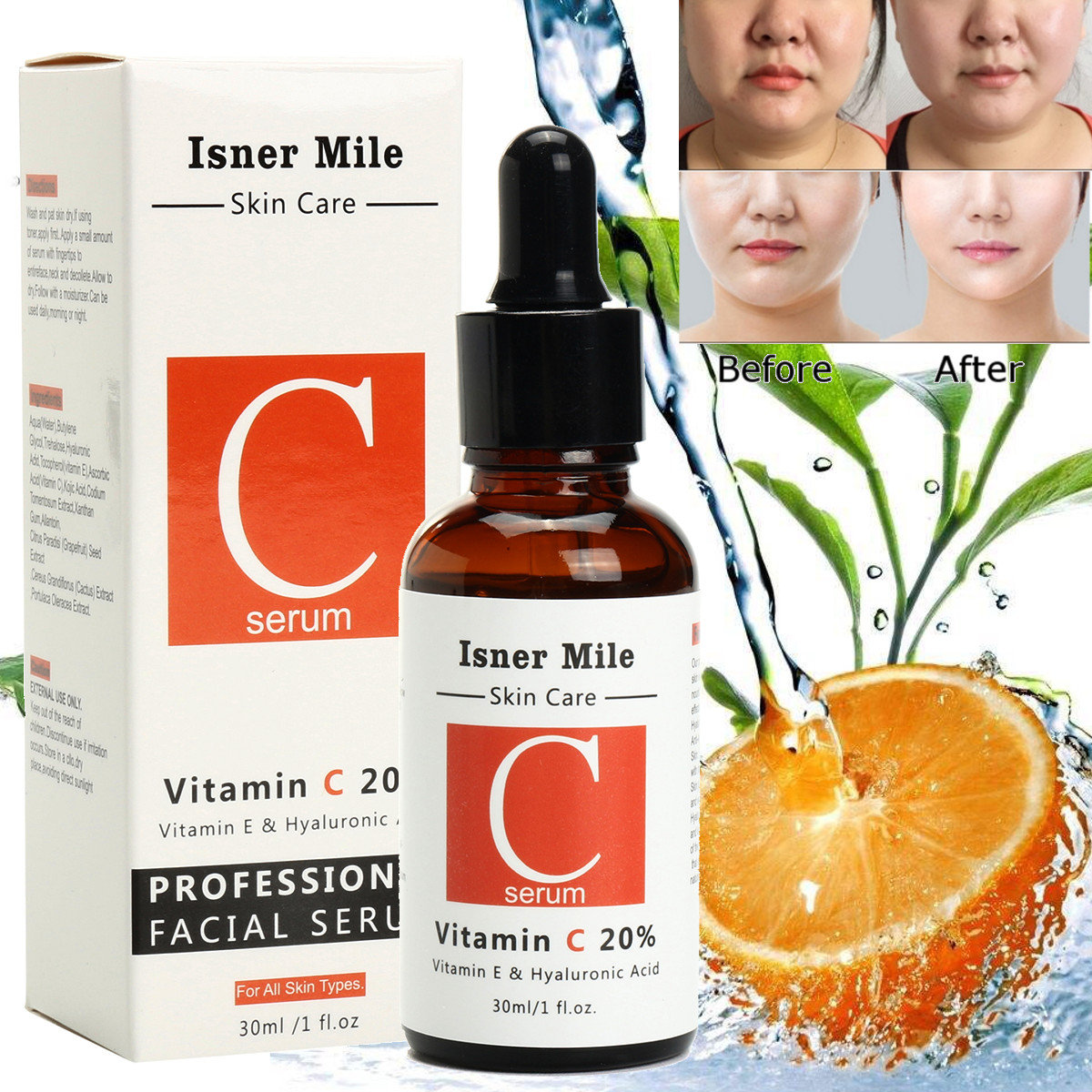 

Anti-Wrinkle Facial Essence Vitamin C E Hyaluronic Acid Essence Moisturizing Anti Aging Serum