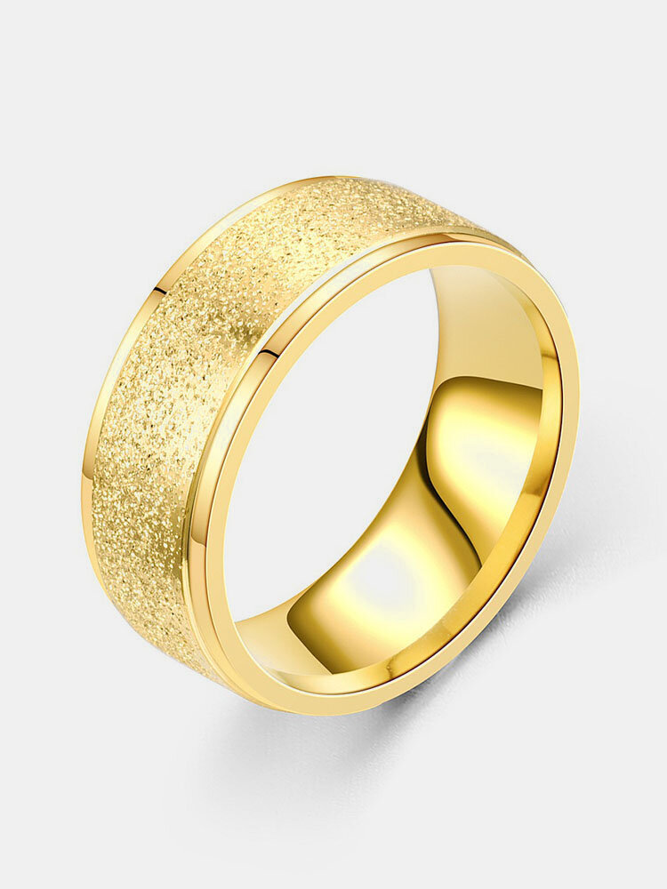 JASSY 1 Pcs Fashion Casual غير القابل للصدأ خاتم من الفولاذ متعدد الألوان للزوجين