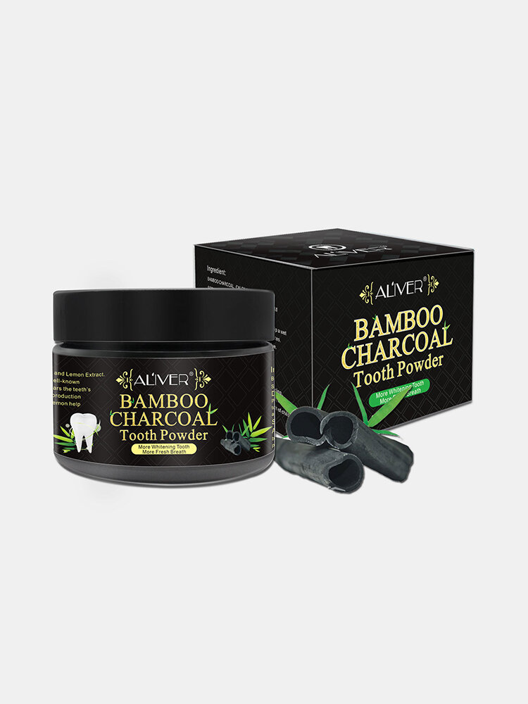 Natural Teeth Whitening Powder Activated Bamboo Charcoal Smoke Coffee Tooth Stain Cleaning 