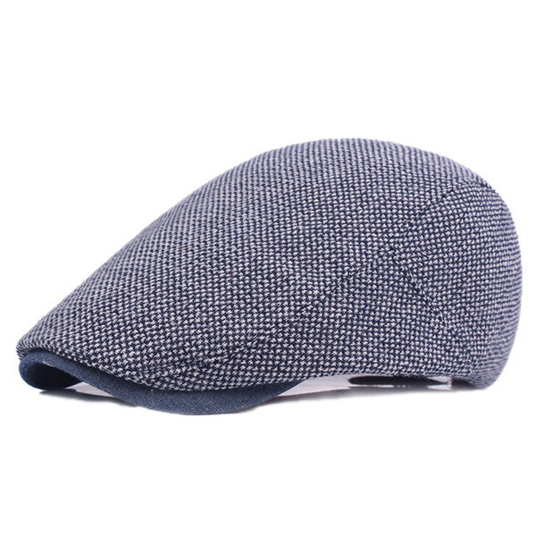 

Mens Cotton Solid Sunshade Beret Caps Casual Travel Sunscreen Forward Hat Flat Caps, Black;grey