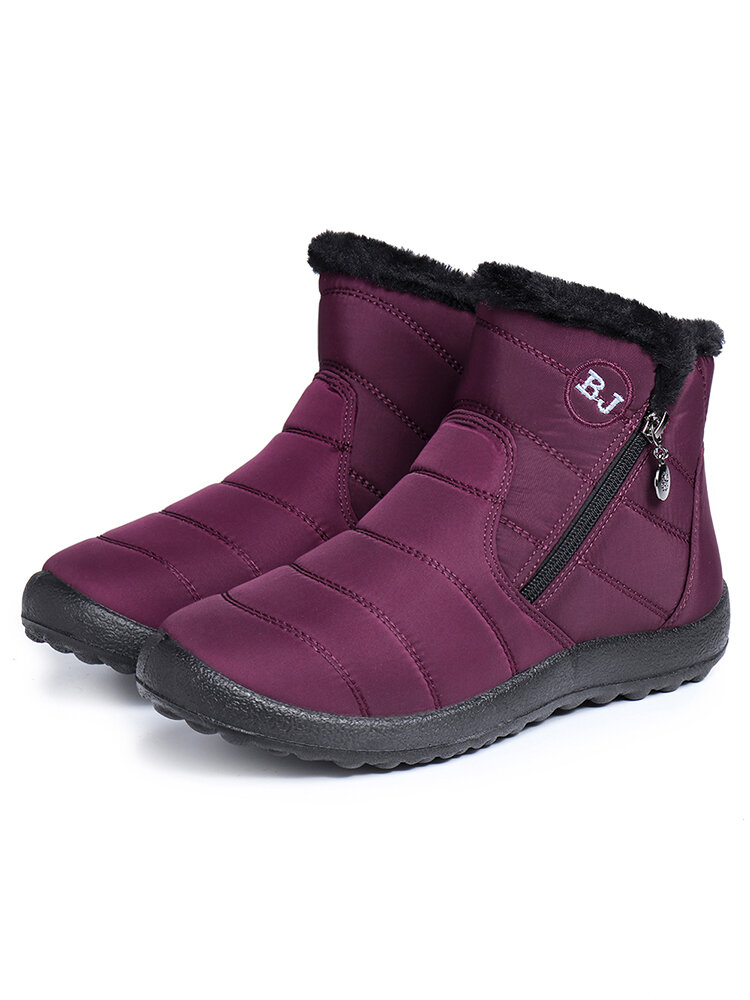 LOSTISY Waterproof Warm Lining Winter Snow Ankle Casual Women Boots