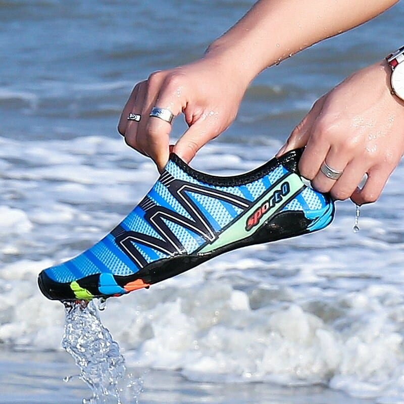 Mens Stretch Fabric Breathable Quick Drying Causal Beach Diving Shoes 