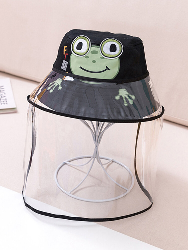 Little Frog Children's Dustproof Fisherman Hat Sun Hat Removable Face Screen