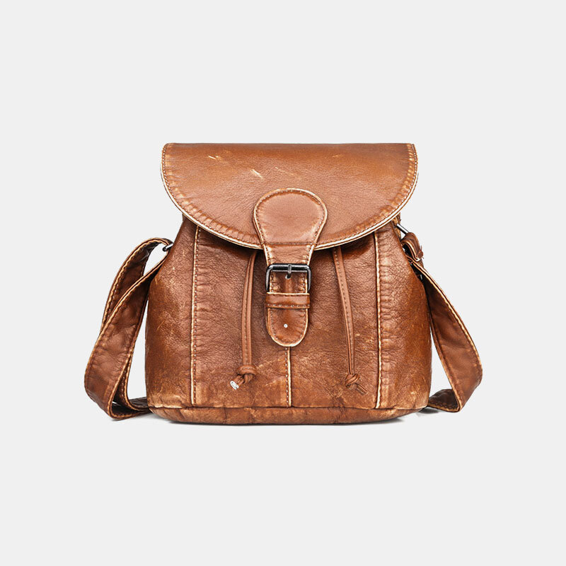 

Women Solid Multi-pocket Middle-aged Crossbody Bag, Black;brown
