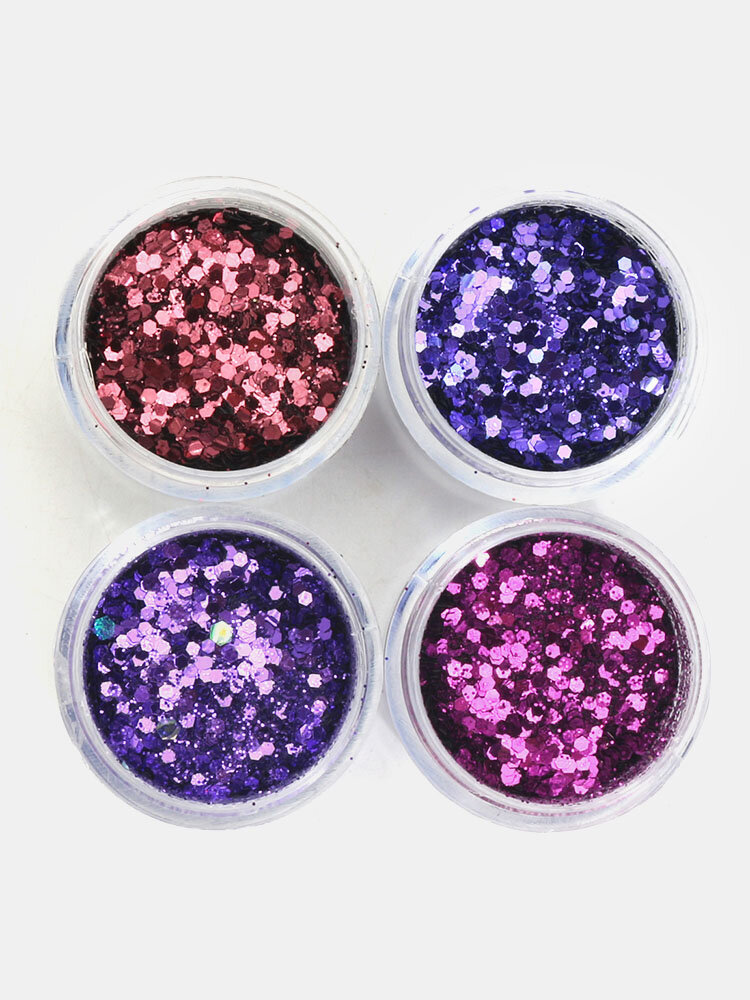 Dark Purple Nail Art Glitter Powder 1mm Sequins Sparkly Colorful Iridescent Acrylic Tips