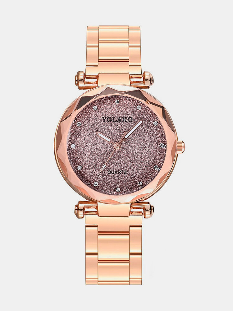 Quartz Watch Strarry Night Femmes Watch Diamant en acier inoxydable Watch